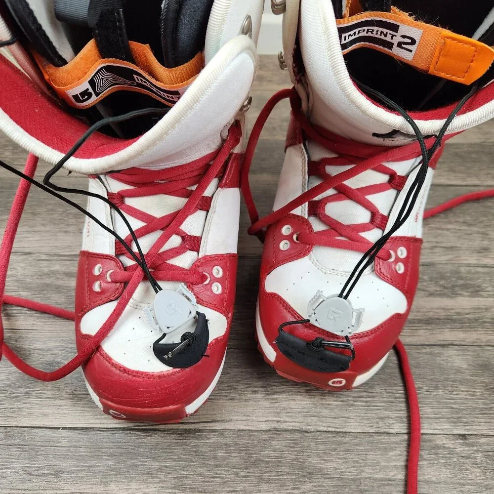 Burton Women's Freestyle Snowboard Boots Red White sz 10